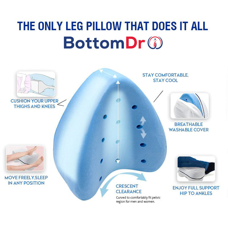 Memory Foam Knee Pillow for Side Sleepers Pregnancy Pain Relief