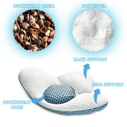 Buckwheat Lumbar Support Back & Side Pillow | Improved Posture, Soothe Aching Backs, And Help To Relieve Pain In The Lumbar Region